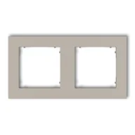 Klawisze i ramki - Karlik Ramka podwójna kwadratowa MINI - taupe - miniaturka - grafika 1