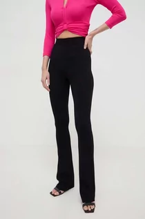 Spodnie damskie - Silvian Heach spodnie damskie kolor czarny dzwony high waist - grafika 1
