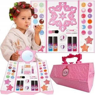 KUFEREK KOSMETYKÓW ZESTAW DO MAKIJAŻU MAKEUP KUFER MALOWANIA CIENIE LAKIERY - Zabawki kreatywne - miniaturka - grafika 1