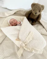 Śpiworki dla dzieci - Rożek niemowlęcy Boho boucle waniliowy - miniaturka - grafika 1