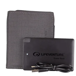 Portfel LifeVenture Rfid Charger Wallet with power Kolor: szary - Portfele - miniaturka - grafika 1