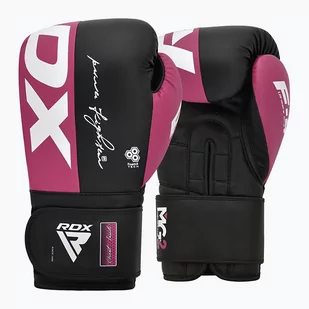 Rękawice bokserskie RDX REX F4 różowo-czarne BGR-F4P-8OZ  12 oz - Rękawice bokserskie - miniaturka - grafika 1