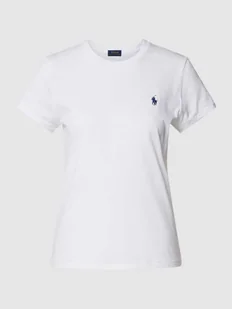 T-shirt z wyhaftowanym logo - Koszulki i topy damskie - miniaturka - grafika 1