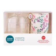 Kubki - Zestaw prezentowy Charlotta kubek jasny z łyżeczką oraz pojemnik szklany - miniaturka - grafika 1