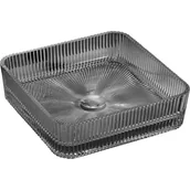 Umywalki - Mexen Nira szklana umywalka nablatowa 39 x 39 cm, czarna - 24203970 - miniaturka - grafika 1