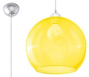 Lampy sufitowe - Sollux Lighting Lampa wisząca BALL żółta - miniaturka - grafika 1