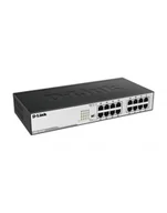 Switche - D-LINK DGS-1016D, 16-port UTP 10/100/1000Mbps Auto-sensing, Stand-alone, Unmanaged, 11-inch desktop &amp; rack-mount, 1U, D-link Green technology, EEE+ mode DIP switch, + Rackmount Brackets, Metal case with internal power supply - miniaturka - grafika 1