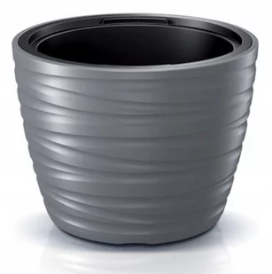 Donica imitacja kamienia okrągła szara Maze 37,5 cm - Donice - miniaturka - grafika 1