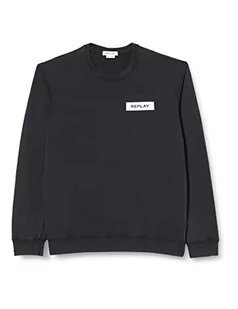 Replay Bluza męska M6276, 098 czarna, S - Bluzy męskie - miniaturka - grafika 1