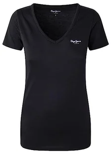 Pepe Jeans Damska koszulka Corine, 999 czarna, XS - Koszulki i topy damskie - miniaturka - grafika 1