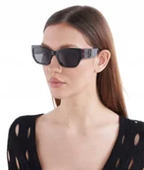 Okulary przeciwsłoneczne - MARC JACOBS CZARNE OKULARY PRZECIWSŁONECZNE LENONKI Z LOGO I1B - miniaturka - grafika 1