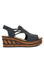 Sandały damskie - Rieker Sandały CEO-68175-14 Granatowy - miniaturka - grafika 1