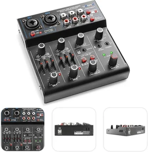 Mikser 4-kanałowy USB VMM401 Vonyx one size - Akcesoria do komputerów stacjonarnych - miniaturka - grafika 1