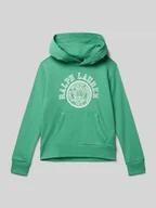 Swetry dla chłopców - Bluza z kapturem z nadrukiem z logo - miniaturka - grafika 1