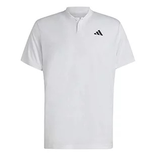 adidas Męska koszulka polo (Short Sleeve) Club Henley, biała, HS3250, XL - Koszulki męskie - miniaturka - grafika 1