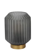 Lampy stojące - Lucide Loftowa LAMPA stołowa SUENO 45595/01/51 szklana LAMPKA stojąca nocna złota przydymiona 45595/01/51 - miniaturka - grafika 1