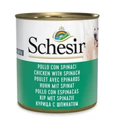 Mokra karma dla psów - Schesir Dog Huhn Mit Spinat, 8Er Pack (8 X 285 G) - miniaturka - grafika 1