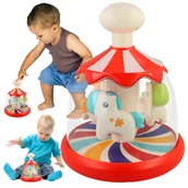 Karuzele dla niemowląt - Kolorowy Bączek Karuzela z Dźwiękiem dla Dzieci Z1089 - miniaturka - grafika 1