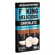 Czekolada - AllNutrition AllNutrition F king Delicious Chocolate 100 g mleczna czekolada kokos - miniaturka - grafika 1