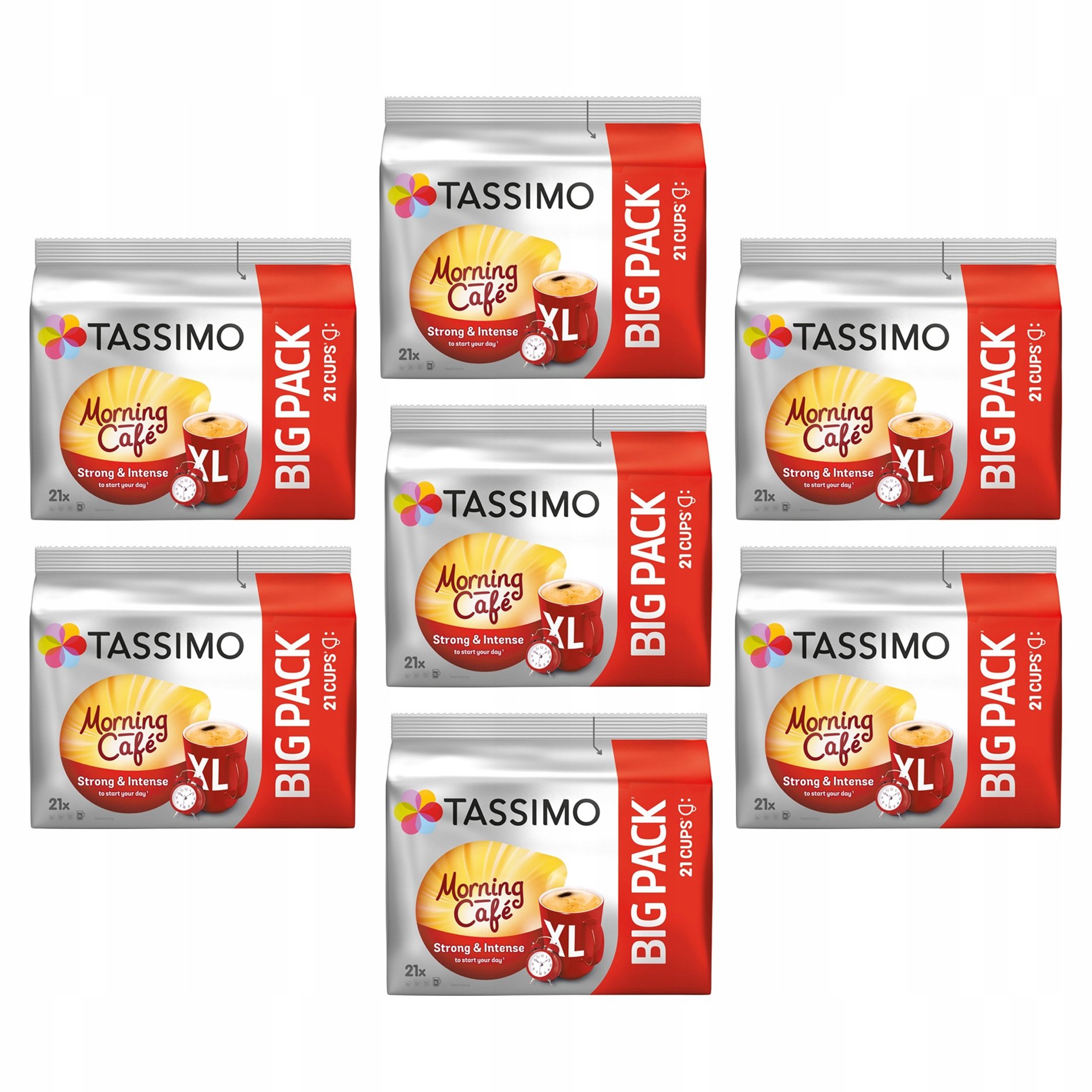Kapsułki Tassimo BigPack Morning Cafe Strong&Intense 6+1 Gratis!