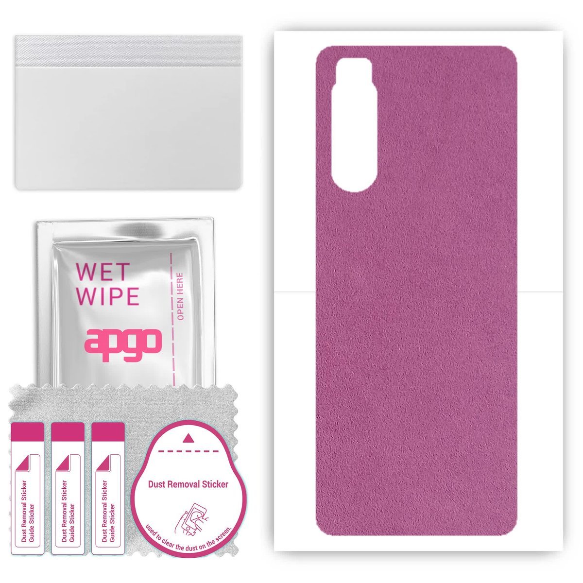 Folia naklejka skórka strukturalna na TYŁ Zamsz do Sony Xperia 5 II - Zamsz Fioletowy - apgo SKINS