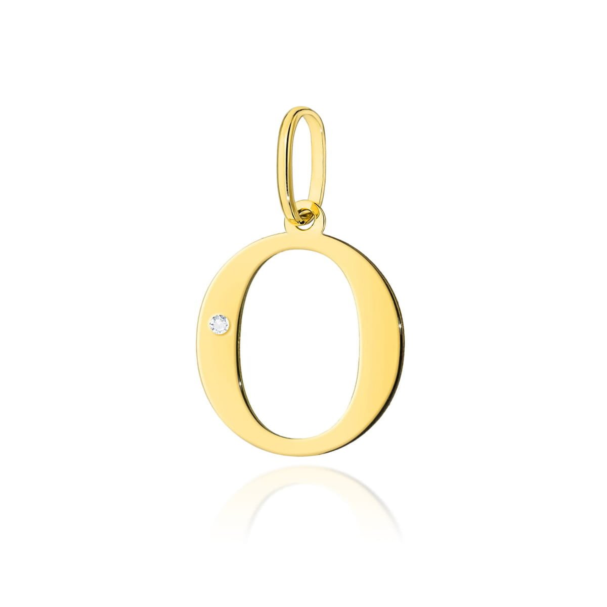 Złota zawieszka / wisiorek Diament 0,005ct - litera O - żółte złoto pr. 585