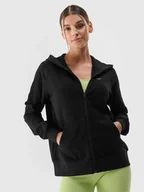 Bluzy damskie - Bluza damska rozpinana streetwear z kapturem 4F 4FWMM00TSWSF1763-20S XL Czarna (5905700346258). Bluzy damskie streetwear - miniaturka - grafika 1