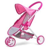 Wózki dla lalek - Milly Mally Wózek dla lalek Susie Prestige różowo szary - miniaturka - grafika 1