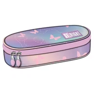 Piórniki - St. Right Piórnik Szkolny Saszetka Usztywniona Z Wewnętrzną Klapką Etui Na Przybory Szkolne Pink Butterflies - miniaturka - grafika 1