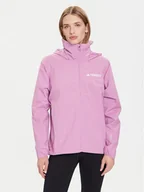 Odzież trekkingowa damska - adidas Kurtka przeciwdeszczowa Multi Essentials 2L Rain JY0481 Fioletowy Regular Fit - miniaturka - grafika 1