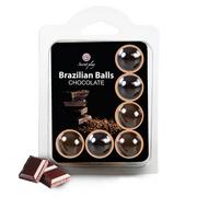 Masaż erotyczny - Secret Play Brazilian Balls Chocolate 6 pack - miniaturka - grafika 1