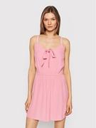 Sukienki - Tommy Jeans Sukienka letnia Essential DW0DW12860 Różowy Regular Fit - miniaturka - grafika 1