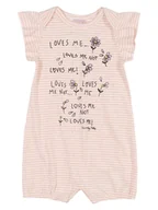 Kombinezony dla dzieci - Rampers dziewczęcy, różowy, Loves me, Quimby r.62/68 - miniaturka - grafika 1