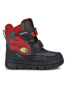 Geox Botki zimowe "Willaboom" w kolorze czarno-czerwonym - Botki damskie - miniaturka - grafika 1