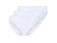 Majtki damskie - esmara® Damskie figi koronkowe, 3 pary (Biały, XS (32-34)) - miniaturka - grafika 1