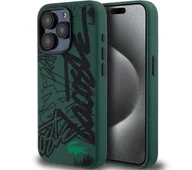 Etui i futerały do telefonów - Lacoste LCHCP15LGRAK Hardcase Silicone Graffiti do iPhone 15 Pro Czarny - miniaturka - grafika 1