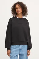 Bluzy damskie - Vans bluza bawełniana damska kolor czarny gładka VN000RAMBLK1 - miniaturka - grafika 1