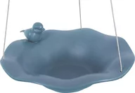 Akcesoria dla ptaków - ZOLUX Poidło/basen ceramiczny z figurką ptaka kol. szaroniebieski - miniaturka - grafika 1