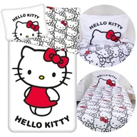 Pościel dla dzieci - HELLO KITTY Biała, DWUSTRONNA, bawełniana pościel dziecięca na zamek, 100% BAWEŁNA 140x200cm+70x90cm OEKO-TEX - miniaturka - grafika 1