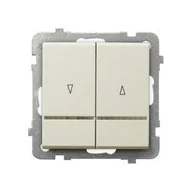 Wyłączniki światła i elektryczne - Ospel Sonata ecru łącznik żaluzyjny ŁP-7RS/m/27 ŁP-7RS/m/27 - miniaturka - grafika 1