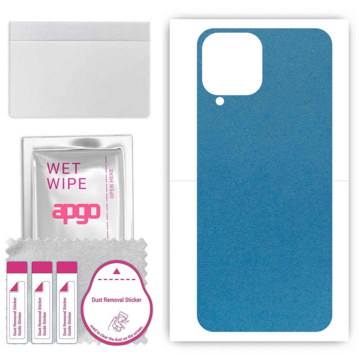 Folia naklejka skórka strukturalna na TYŁ Zamsz do Samsung Galaxy Jump2 - Zamsz Niebieski - apgo SKINS