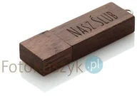 Pendrive - Pendrive grawerowany Nasz Ślub 2.0 ciemne drewno (8GB) - miniaturka - grafika 1