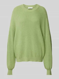 Sweter z dzianiny o kroju oversized z okrągłym dekoltem model ‘Acentia’ - Swetry damskie - miniaturka - grafika 1