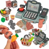 Zabawy w naśladowanie dorosłych - Kasa sklepowa dla dzieci duży zestaw interaktywna wyświetlacz lcd dźwięk - miniaturka - grafika 1