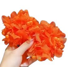 Gumki do Włosów Super Wzory i Kolory Elegancka Pomarańczowa x2szt.