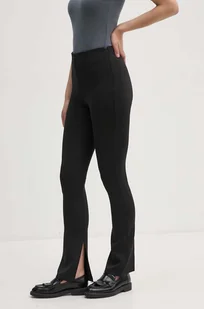 Calvin Klein spodnie damskie kolor czarny dzwony high waist K20K207171 - Spodnie damskie - miniaturka - grafika 1