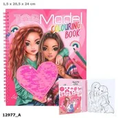 Kolorowanki, wyklejanki - Kolorowanka z cekinowym sercem TOPModel 12977A - miniaturka - grafika 1