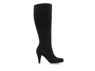 Kozaki damskie - Clarks Dalia Sierra [Black Suede] - Rozmiar 42 - miniaturka - grafika 1
