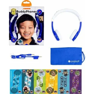 BuddyPhones BP-EX-FD-BLUE-01-K Biało-Niebieskie - Słuchawki - miniaturka - grafika 1