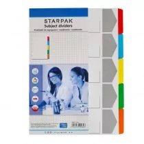 STARPAK  Przekładka A4 kartonowa, 5 kolorów - Artykuły biurowe - miniaturka - grafika 1